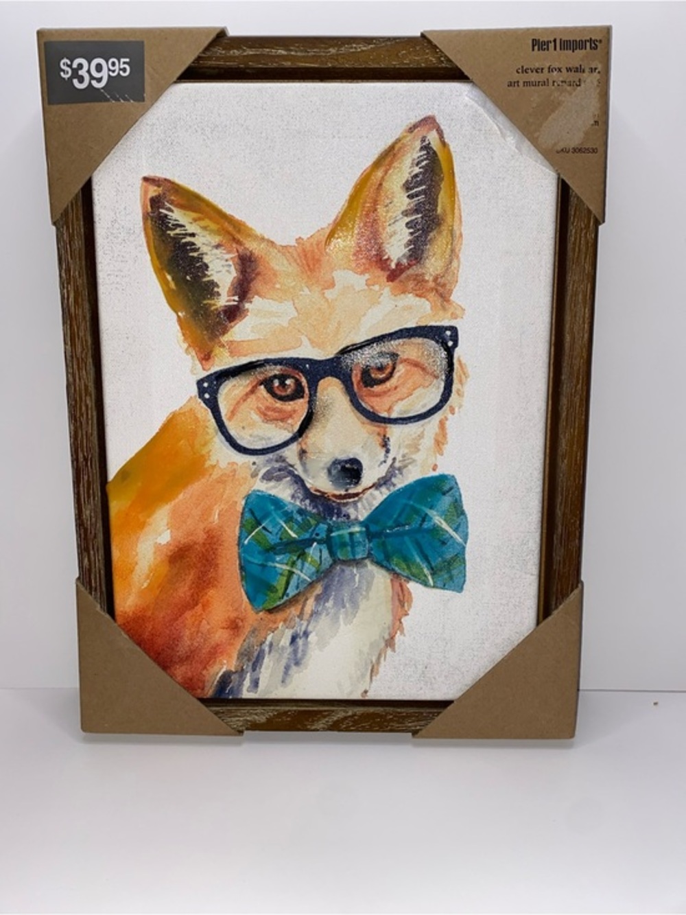 Pier 1 Clever Fox Wall Art, Hipster Fox
